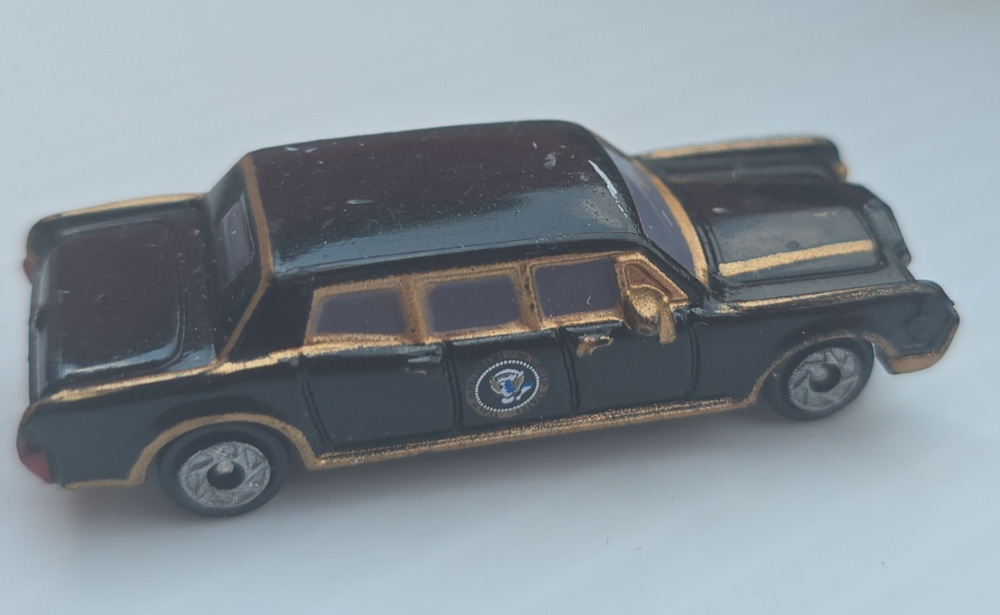 Micro Machines Lincoln Limousine Black Galoob 80s Toy Car Vintage